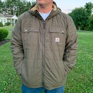 Brand new without tags- Carhart quilted jacket- Hunter green